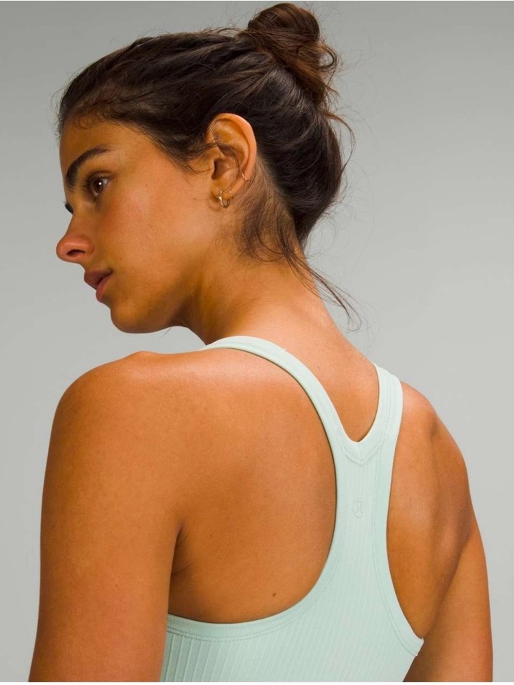 Lululemon Ebb to Street Shelf Bra Tank Top in Delicate Mint